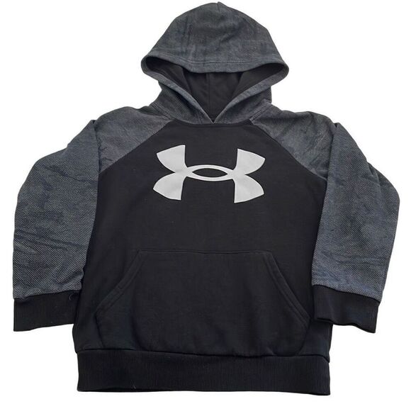 EUC! Under Armour Black Logo Hooded Sweatshirt - Size Small - Picture 1 of 7